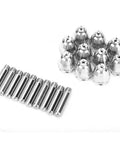 Top Grade 100 Piece Plasma Cutter Consumables Kit Featuring Nozzles And Electrodes Perfect For Ag60 Wsd60 Sg55 Machines. Nozzles and electrodes arranged neatly.