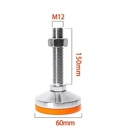 Beefy Heavy Duty Leveling Screw Legs Featuring M10 And M12 Threads Crafted From Thick Carbon Steel, 150mm tall.
