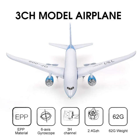 Dreamliner Inspired RC Airplane Toy With 3 Channel 2 4Ghz Remote Control Ready To Fly EPP Model Plane front view