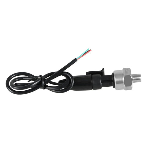 100 Psi Stainless Steel Pressure Transducer Sensor with Connector Harness and One Eighth Inch NPT Thread for Oil Fuel Water and Air