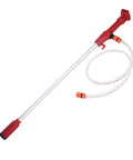 Cordless Stick Water Transfer Pump Kills Heavy Duty Draining With Zero Sweat Generating Five Hundred Fifty Four GPH Flow Pushing Liquid Up Twenty Nine Point Five Feet For Pool Pond And Boat Jobs Plugging Straight Into Standard Twenty Volt Batteries with hose attachment.