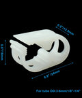 Five Pack Plastic Tubing Clamps For Lab Adjustable Tube Clamp Flow Control Hose Clamp Made Of POM Plastic Durable Elastic Clamp White