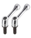 M10 X 25mm Adjustable Clamping Lever With Push Button Locking And Rotating Screw Handles Ratchet Quick Release 2 Piece Set
