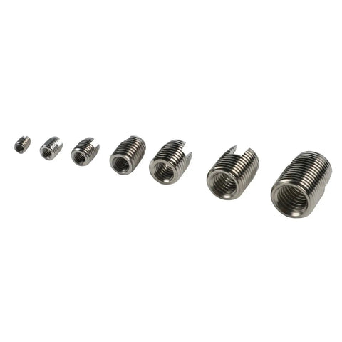 50 Piece Stainless Steel Self Tapping Thread Inserts Kit For Plastic And Metal Repair With Elastic Shock Resistant Coil And Wire Thread Reinforcement DIY Friendly, assorted sizes