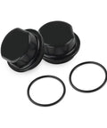 2 Pack Hub Dust Caps Replacement For Dexter Vortex Hubs With 5 Bolt Pattern Includes O Ring Fits 1250 To 1750 Lb Marine Trailer Hubs And Vortex Kits Like K71-G01-73 21-261 48355v Durable Boat Trailer Cap Set image showing caps and O rings