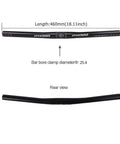 Kids' Bike Handlebar 25.4mm Diameter 460mm Length Flat Bar Black Replacement For Children's Bicycle