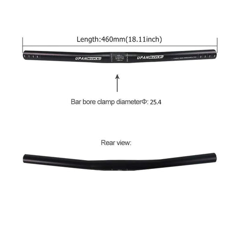 Kids' Bike Handlebar 25.4mm Diameter 460mm Length Flat Bar Black Replacement For Children's Bicycle