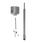 Heavy Duty 90Mm Concrete Hole Saw Kit With Tungsten Teeth And Chip Removal For AC Or Water Pipes Made Of Durable 40cr Steel That Keeps Things Smooth, with drill bit and extension