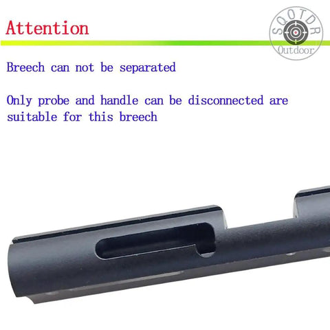 Black Aluminum Breech With 12mm Dovetail Groove For Crosman Pump CO2 Pistols 1377 1322 2240 2250 2260 Anodized Finish Image