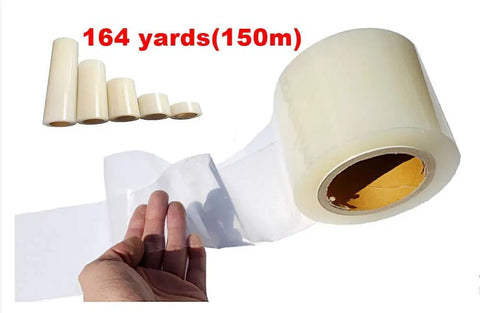 Adhesive Surface Protective Tape No Residue Removable Film For Glass Metal And Plastic Blue 12.9 Inches By 164 Yards rolled out