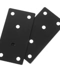 Stainless Steel Flat Mending Plates 2 Pack Black Finish Breakage Resistant Easy Install For Cupboard Support And Furniture Repair