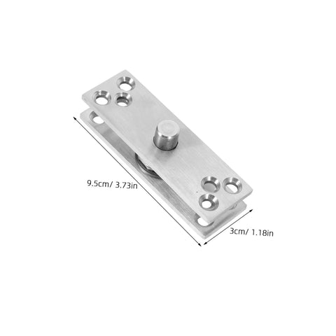 Beefy Heavy Duty 360 Degree Rotation Stainless Steel Concealed Door Pivot Hinge for cabinets and bookcases, side view