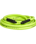 Heavy Duty Air Hose One Half Inch By Twenty Five Feet With Three Eighths Inch MNPT Fittings Hybrid Polymer ZillaGreen coiled