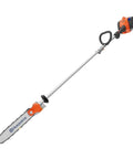 Gas Pole Saw With Ten Foot Reach For High Branches And Limbs Up To Eight Inches Thick Auto Oiling Bar And Chain X Cut Chain For Lasting Sharpness 21.7cc Multi Purpose Tool Attachment