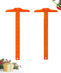 Two Pack Orange Plastic T Square Rulers With Double Side Precision Scale, 13 Inch/30 cm Drafting Tool on white background.