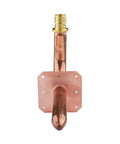 Front view of Pack Of 10 Copper Pex A Expansion Stub Out Elbows With Wall Flange Half Inch To 8 Inch Length For Pex A Tubing F1960 Compatible Lead Free Quick Install
