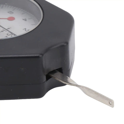 On The Go Gram Force Tension Gauge For Relay Contacts And Electronic Switches Portable 10g Reading With 0.2g Graduation Durable Alloy Build High Precision Tension Tester For Micro Switches And Circuit Makers close-up alloy tip