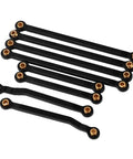 Beefy High Clearance Metal Chassis Link Rods Linkage Set For TRX 4M K10 High Trail Pickup 1 18 Scale RC Off Road Crawler Upgrade Parts CNC Anodized Aluminum Lightweight Durable Easy Install, 8 black links