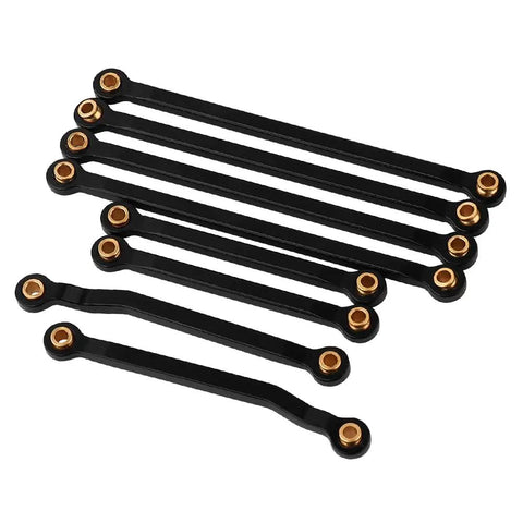 Beefy High Clearance Metal Chassis Link Rods Linkage Set For TRX 4M K10 High Trail Pickup 1 18 Scale RC Off Road Crawler Upgrade Parts CNC Anodized Aluminum Lightweight Durable Easy Install, 8 black links