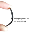 Close-up of a person bending a 46 Mm Nylon UAV Propeller Blade For Mini Drones With 0.8mm Shaft showing flexibility