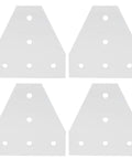 Four silver Five Hole T Shape Aluminum Joining Plates for Flexible Frame Building and aluminum profiles in pack of 4.