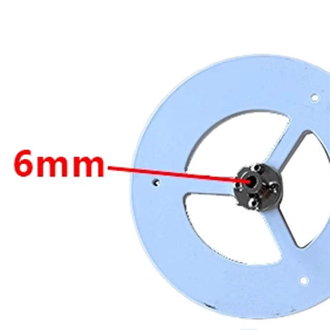 Heavy Duty Steel Inertia Flywheel For Stirling Engines And Gyroscopes with 6mm bore highlighted, 120mm diameter, DIY project part.