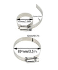 5-Pack 3 Inch Metal Hose Clamps 304 Stainless Steel Adjustable Worm Gear Drive Hose Clamps For Pipes, Corrosion Resistant.