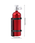 Killer Metal Mini Fire Extinguisher for RC Crawler Rig, 52mm x 15mm, red metal, compatible with SCX10 CC01 D90 models.