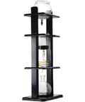 Premium 1 Liter Cold Brew Coffee Machine Hand Blown Glass And Solid Wood Ice Drip Tower showcasing elegant design with glass and wood.
