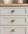 Square Brushed Satin Nickel Cabinet Knobs 10 Pack One And One Eighth Inch For Kitchen Cabinets And Furniture Single Hole