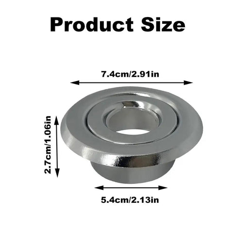 Six Pack Heavy Duty Fire Sprinkler Head Covers With Slick Electroplated Coating, size 7.4cm, 2.7cm, 5.4cm