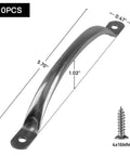 10 Pack Stainless Steel Door Pulls With Screws, Cabinet Drawer Handles, Hollow Bar Pulls For Kitchen Cabinets And Furniture, 6 Inch, Durable Rust Resistant Hardware Set, shown with dimensions