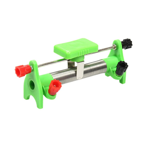 Knockout Adjustable Sliding Rheostat 2 Amp 20 Ohm Variable Resistor in green, compact ABS housing for physics labs.