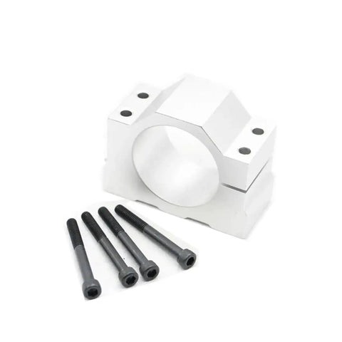 Beefed Up Aluminum CNC Spindle Bracket With 38mm 40mm 42mm 44mm And 46mm Bores, Tough Clamping Fixture, Sandblasted Finish, Four Locking Screws Included
