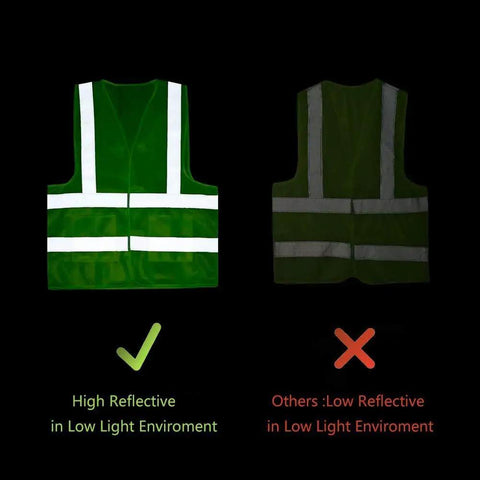 High Visibility Safety Vest 10 Pack Yellow Reflective Vest With 2 Inch Silver Strips 360 Degree Visibility comparison