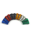Colorful Spoke Cap Set For Mountain And Road Bikes, 60Pcs 14G Iron Nipple Caps arranged in a semi-circle in various colors