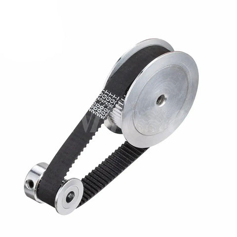 Aluminum 5mm Bore 60 Tooth 2GT Timing Pulleys Set With 20T GT2 Pulleys And 200mm Closed Loop Belts For 6mm Wide Belts Ideal DIY Kit