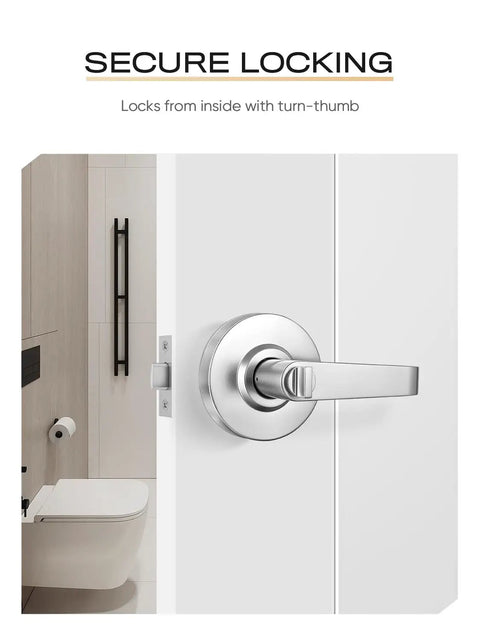 Bathroom Privacy Indicator Handle Lock For Commercial Doors, Large In Use Or Vacant Indicator With Occupancy Status installed