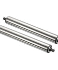 Heavy Duty Conveyor Roller Set 1.5 Inch Diameter By 12 Inch Length Two Pack Stainless Steel Gravity Replacement Rollers With Galvanized Ends