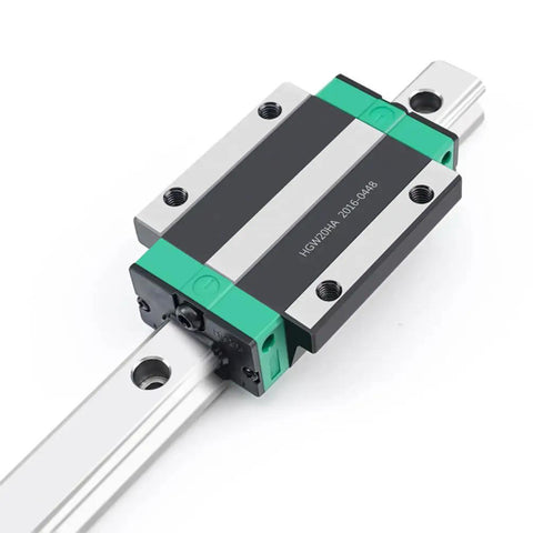Heavy Duty Linear Guide Block With 4 Row Ball Bearings For CNC Router 3D Printer And Automation Gear Workhorse Carriage On High Precision Linear Rail For Smooth Reliable Motion, shown on HGR rail