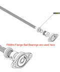 10 PCS MF148RS Flanged Ball Bearings 8 X 14 X 4 MM Chrome Steel 52100 High Precision Sealed Units Smooth Rotation Heavy Duty Drive Gear Parts Rubber Dustproof Rotary Gear No BS Quality That Runs All Machines Super Fast And Smooth. F688RS flange bearing on threaded shaft