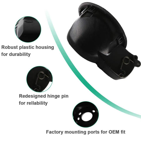 Gas Filler Door Housing With Hinged Pocket For Ford F-150 2009-2014 And Lincoln Mark LT 2010-2014 Replacement Part Replaces 9L3Z-9927936-B Gas Tank Cap Door Hinge, robust plastic housing