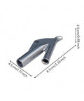Stainless Steel Torch Nozzle With Air Nozzle Adapter For Repair And Fabrication 35mm, angled view with measurements