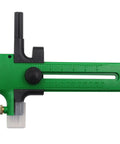 Double Stage Adjustable Rotary Compass Circle Cutter For Paper Cardboard Rubber Vinyl Leather Craft Projects A Handy DIY Circle Cutting Tool In Green Now, green handle close-up.