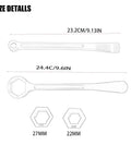 Off Road Motorcycle Tire Tool Kit With Hex Wrench Heads 10mm 13mm 22mm 27mm 32mm Tire Change Levers dimensions and sizes