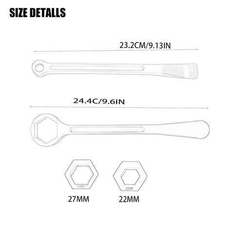 Off Road Motorcycle Tire Tool Kit With Hex Wrench Heads 10mm 13mm 22mm 27mm 32mm Tire Change Levers dimensions and sizes