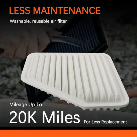 Engine Air Filter Fits Toyota Camry V6 2007 2011, RAV4 2006 2012, reusable design for up to 20K miles with less maintenance