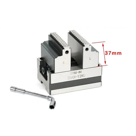 ZY60-80 Four And Five Axis Turntable Fixture Plus Self Centering Vise For Machining Centers featuring a compact vise with a 37mm height.