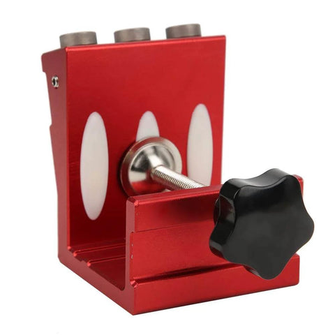 Front view of Pocket Hole Drill Guide Aluminum Alloy Woodworking Jig For Precise Hidden Joints And Fast Furniture Assembly Pro Grade Compact