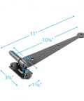Heavy Duty Black Offset Strap Lift Off Pintle Hinges Tough As Nails 11 Inch By Two And Five Eighths Inch Wrought Iron Pin Hinges